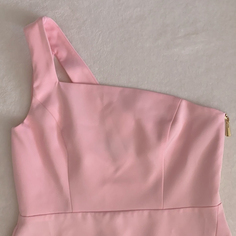{Revolve} NBD x NAVEN | Mona Asymmetrical One Shoulder Mini Dress Lotus Pink (M) - Picture 4 of 16
